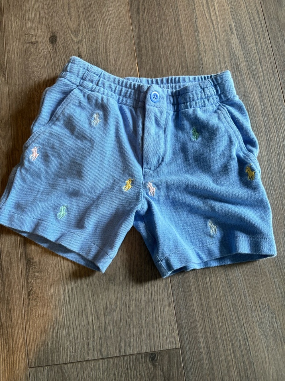 Ralph Lauren Light Blue Polo Embroidered Kids Shorts size 3
